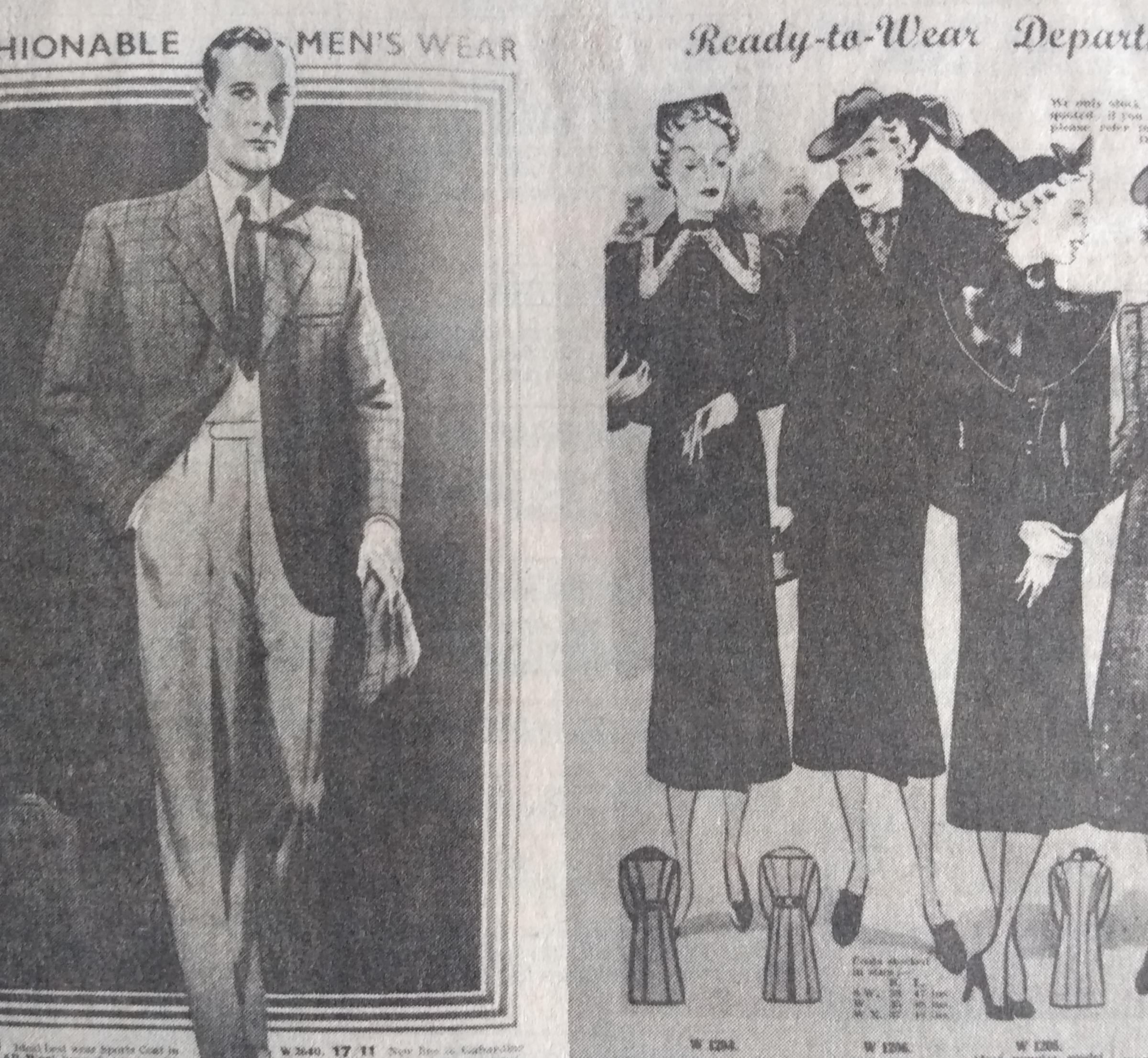 What the well-dressed people were wearing about town in 1937