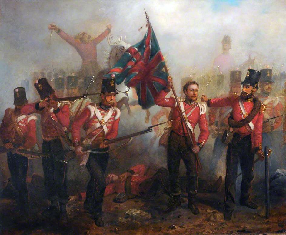 Louis William Desanges painting of Luke O’Connor winning his VC at the Battle of Alma 