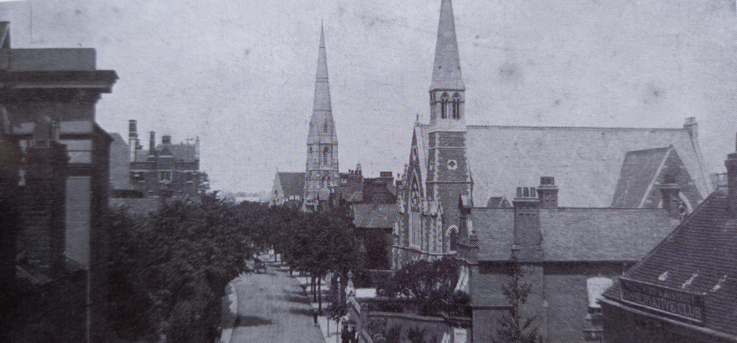 Sansome Walk photographed from the railway bridge in 1918. Image courtesy Ray Jones