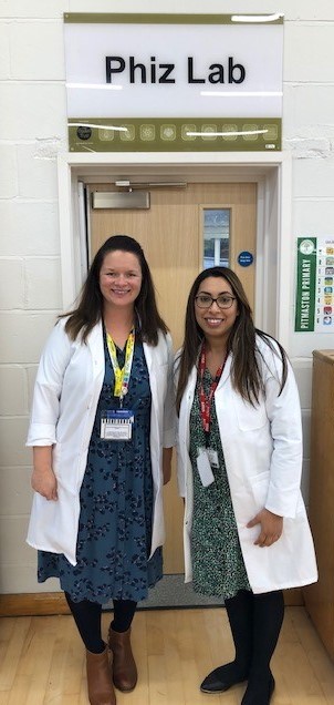 Janinne Delorenzo, Ogden Trust and University of Worcester and Rumi Choudhury-Lancaster, science lead at Pitmaston