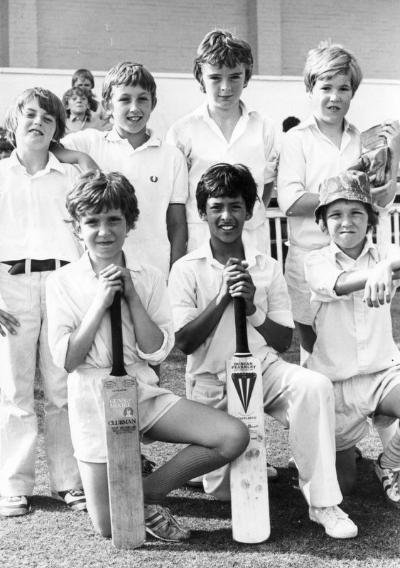 Paul Grundy (top right) winning a school’s competition with Our Lady’s Team captained by Shaun D’Oliviera