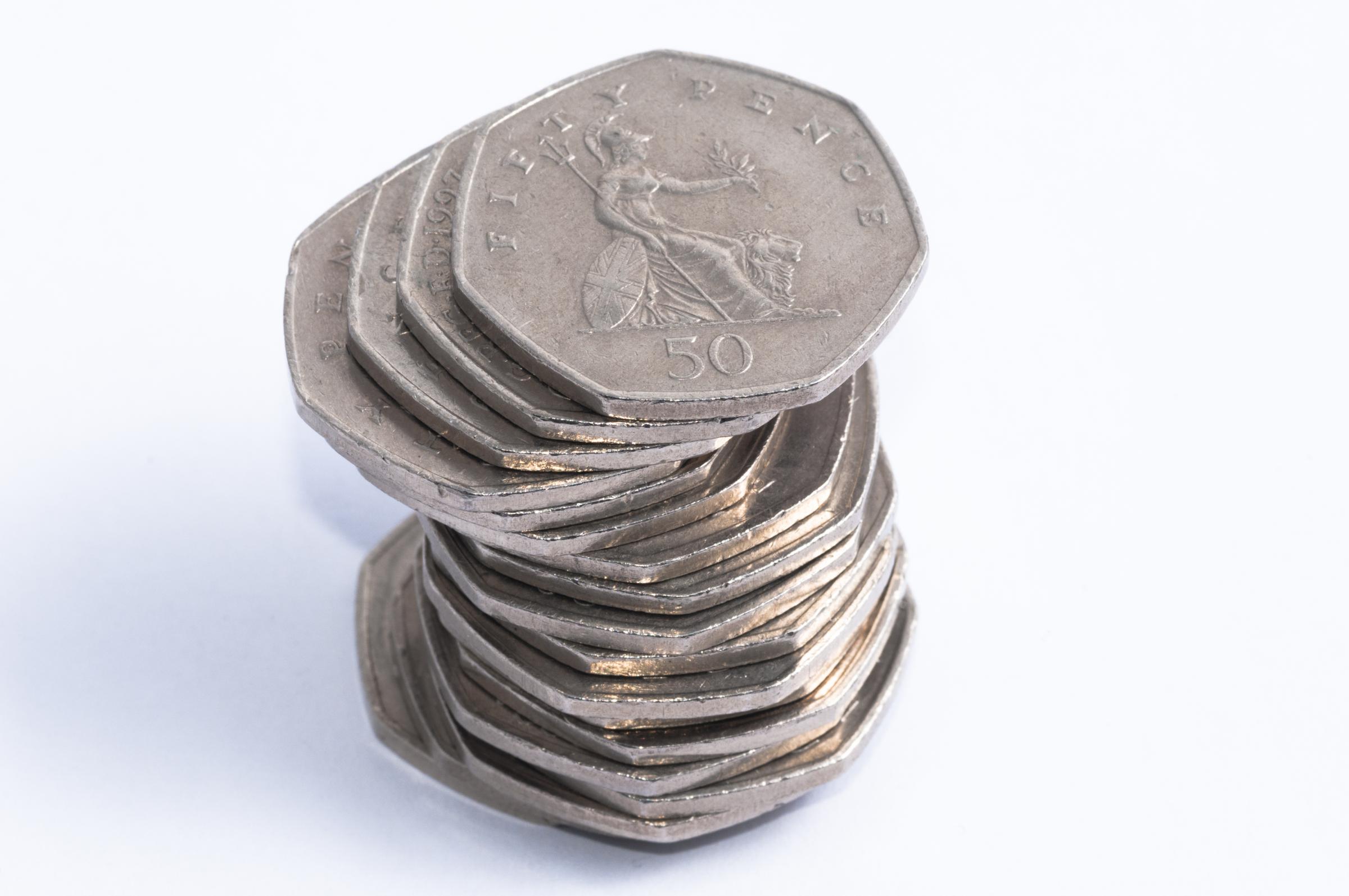 The rare 50ps which have been sold by city eBay sellers and fetched lots of money