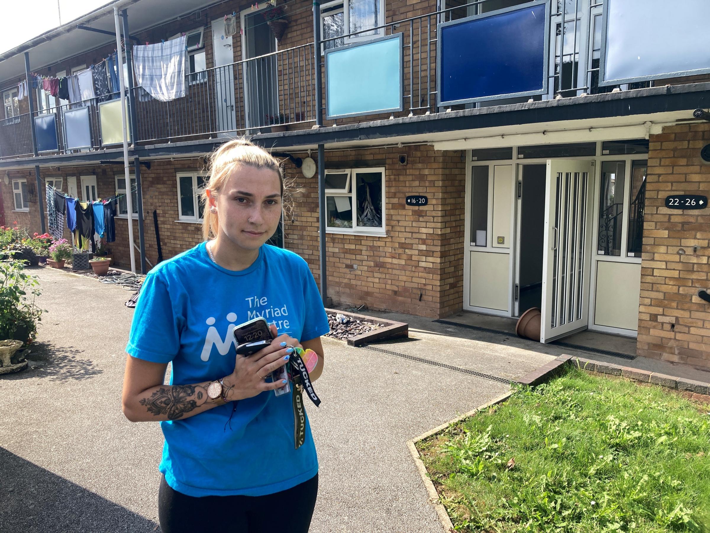 Warndon flat fire guts disabled woman's kitchen as beloved kitten hurt